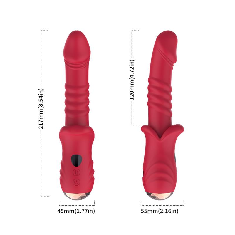 Vibrator with Thrusting G-spot and Digital Screen