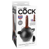 King Cock Vibrating Mini Sex Ball with 7 Dildo - Brown