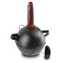 King Cock Vibrating Mini Sex Ball with 7 Dildo - Brown