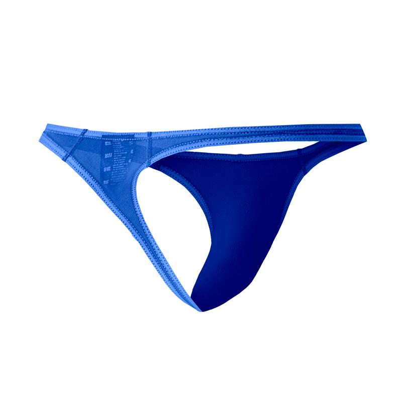 C4MSPX06 Brazilian Thong Mesh Electric Blue