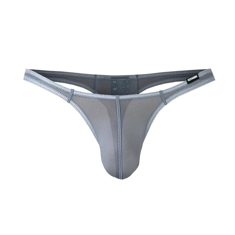 C4MSPX06 Brazilian Thong Mesh Grey