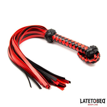 Stripe Barbed Flogger Red and Black