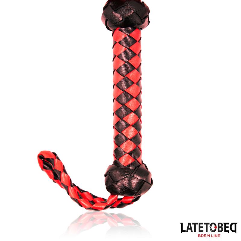 Stripe Barbed Flogger Red and Black