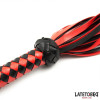Stripe Barbed Flogger Red and Black
