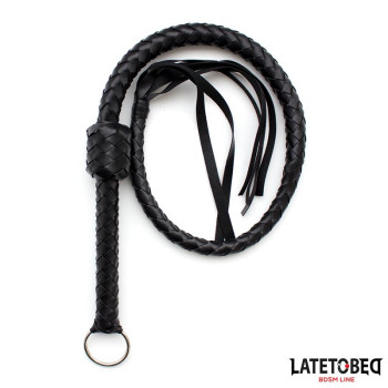 Braided Whip Black 116cm