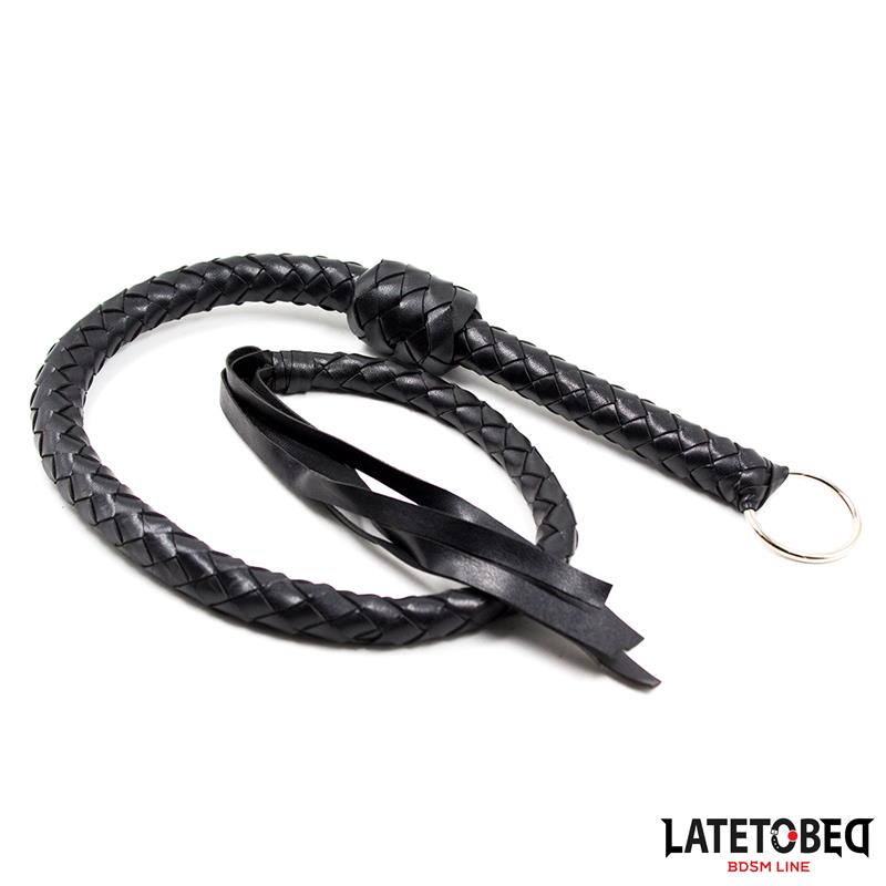 Braided Whip Black 116cm