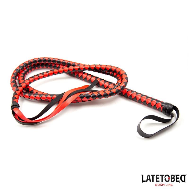 Long  Whip Blacl and Red 210cm