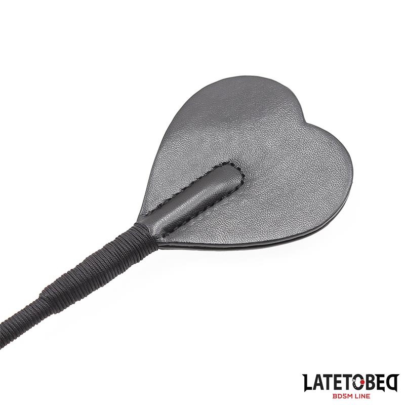 Whip with Heart Shape Black 60cm