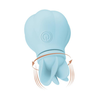 Stimulator Caress Vibration and Rotation Light Blue