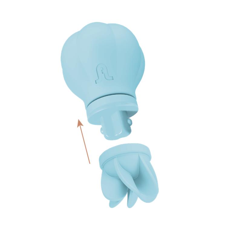 Stimulator Caress Vibration and Rotation Light Blue