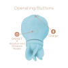 Stimulator Caress Vibration and Rotation Light Blue