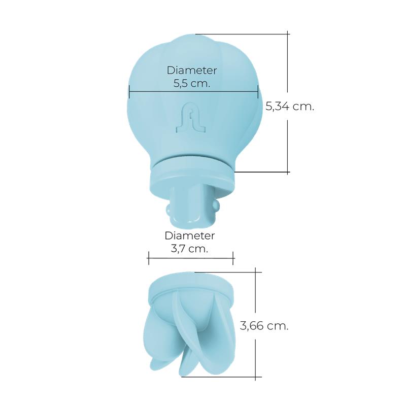 Stimulator Caress Vibration and Rotation Light Blue