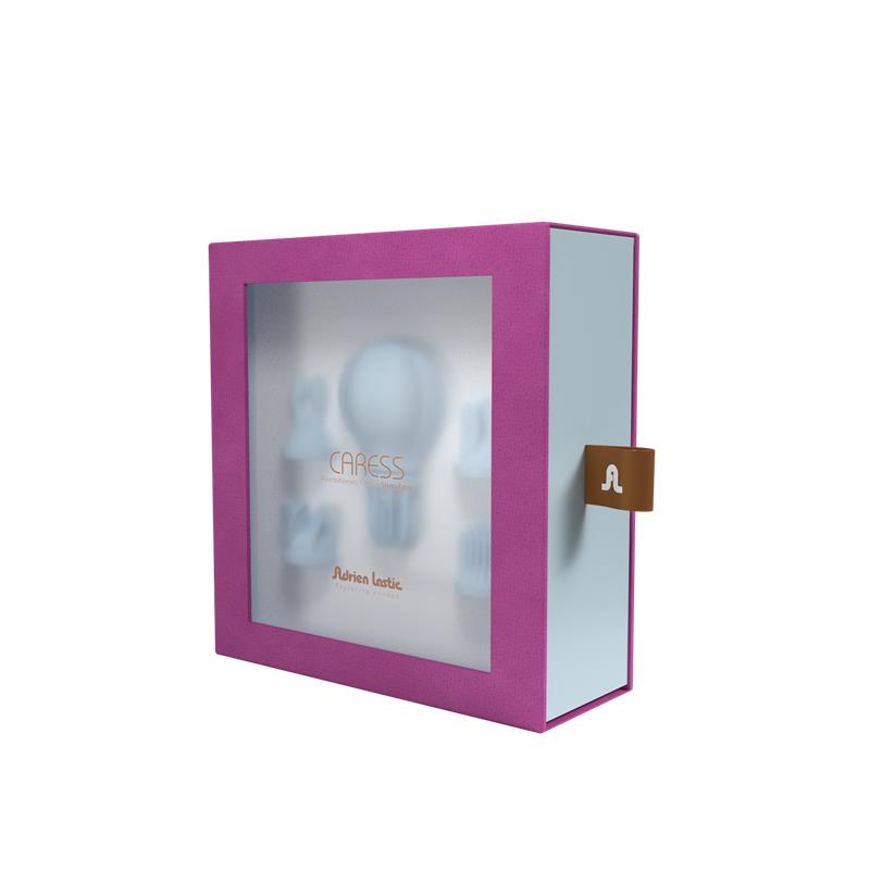 Stimulator Caress Vibration and Rotation Light Blue