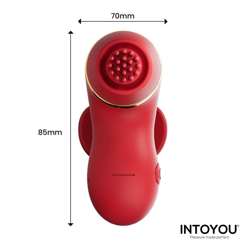 Beeny Stimulator with 4 Caps, Suction, Tapping, Tickling and Licking