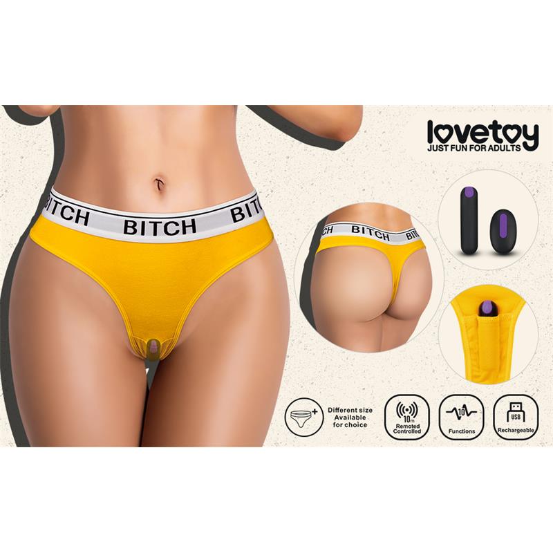 Open Panties with Vibrating Bullet and Remote Control Size L