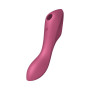 Curvy Trinity 3 Vibe and Clitoris Sucker Triple Stimulator USB Red