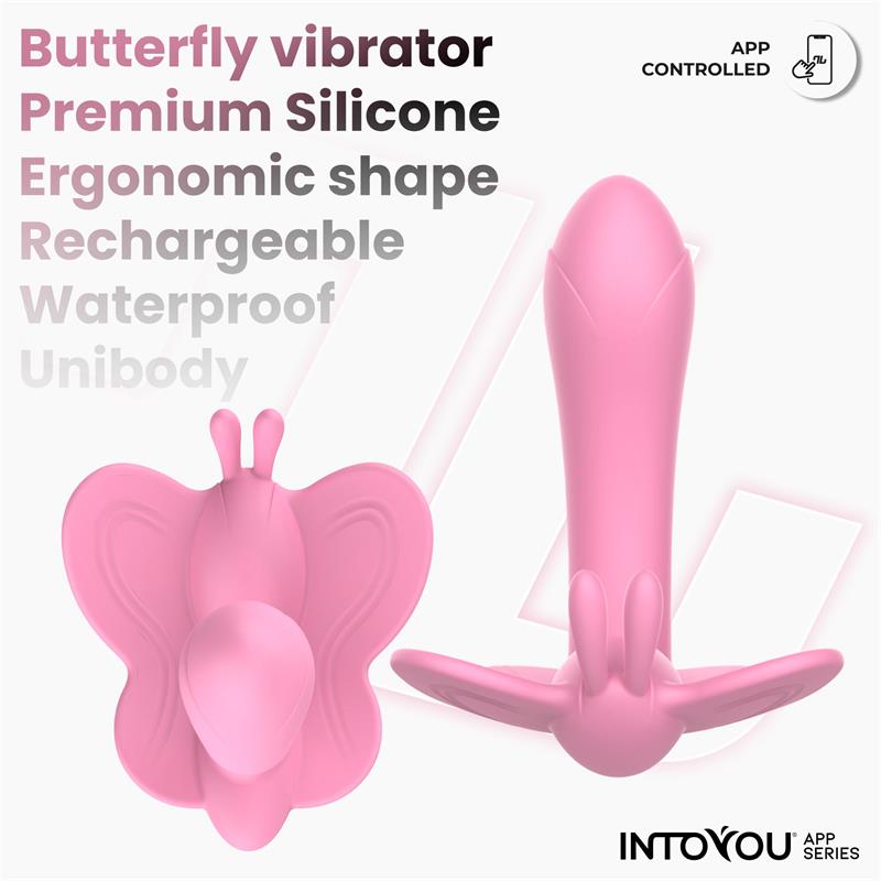 Wingy Butterfly Vibrator with App Pink