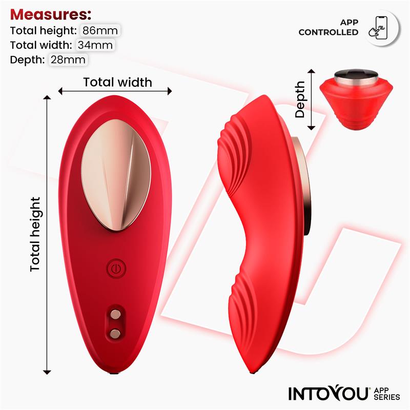 Panty Vibrator with App Silicone Red