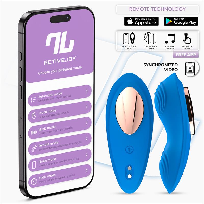 Panty Vibrator with App Silicone Blue