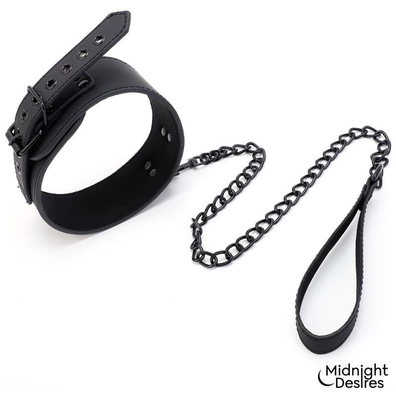 Restraint Set with Collar with Leash and Cuffs