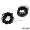 Lace Elastic Ankle Restraints Black