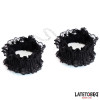 Lace Elastic Wrist Restraints Black