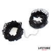 Lace Elastic Wrist Restraints Black