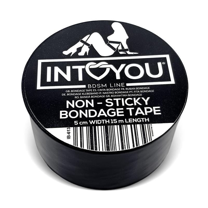 Bondage Tape Non-Sticky Black 15 meters