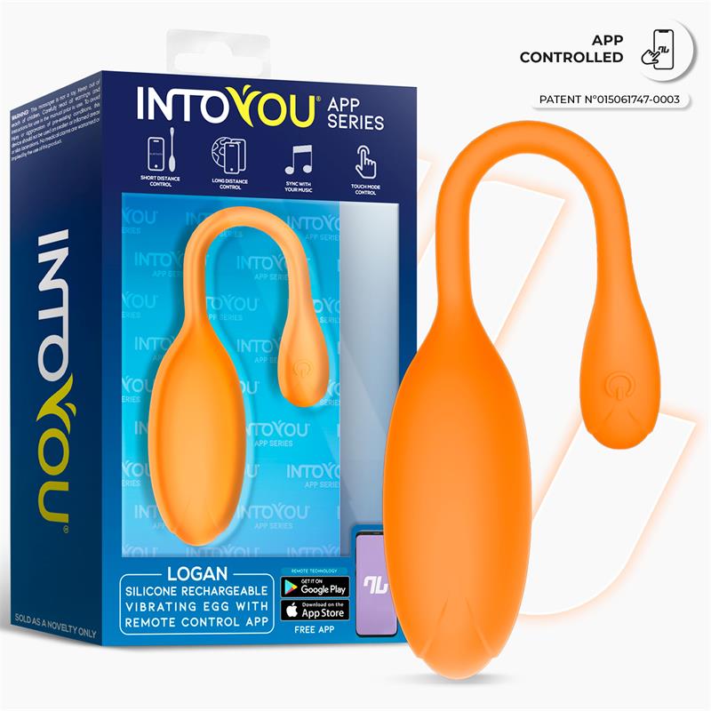 Logan Vibrating Egg with App Unibody Silicone Orange
