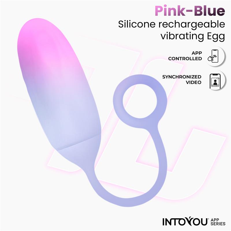 Vibrating Egg Double Layer Silicone with APP Pink/Blue