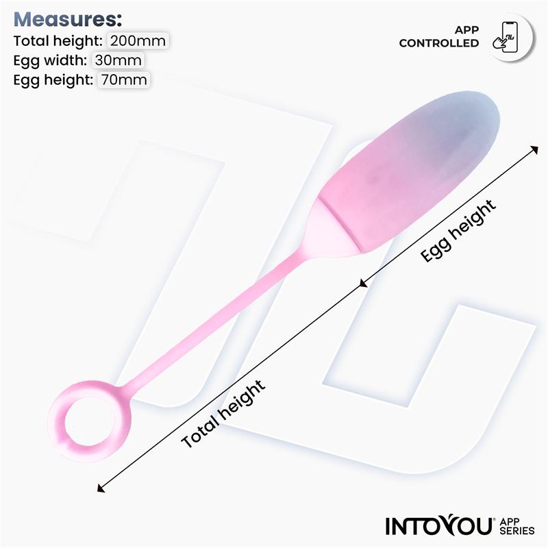 Vibrating Egg Double Layer Silicone with APP Blue/Pink