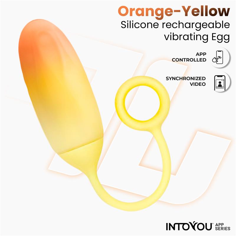 Vibrating Egg Double Layer Silicone with APP Yellow/Orange