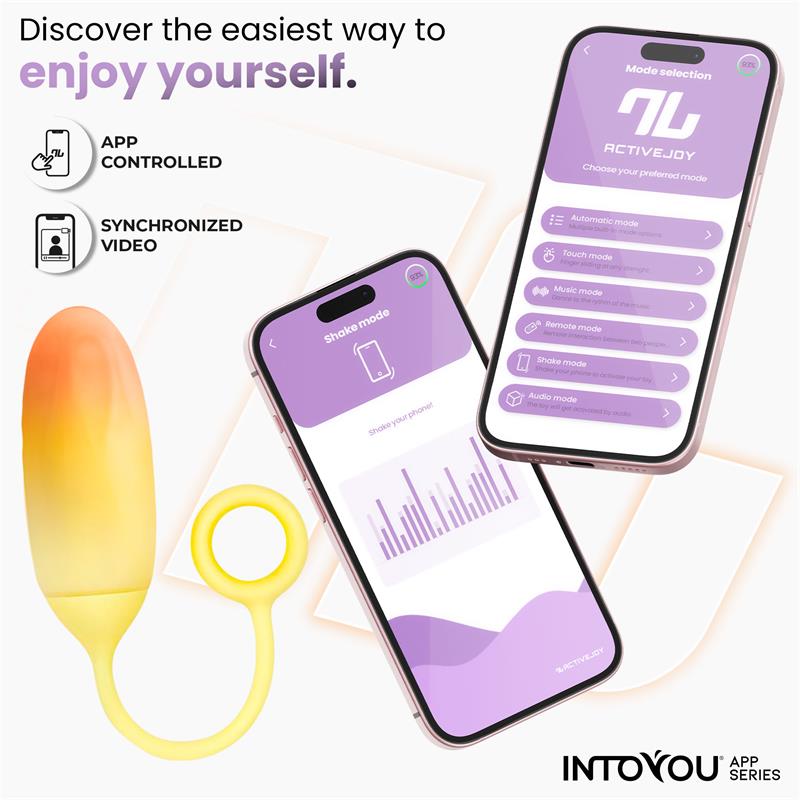 Vibrating Egg Double Layer Silicone with APP Yellow/Orange