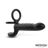 Magnor Dildo with Double Ring and Balls Stimulator