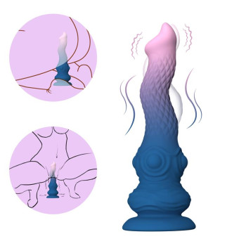 Fantasy Dildo with Vibration, Oscilation and Suction Cup