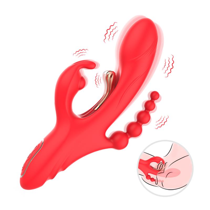 Tickler Rabbit Vibrator with Anal Beads