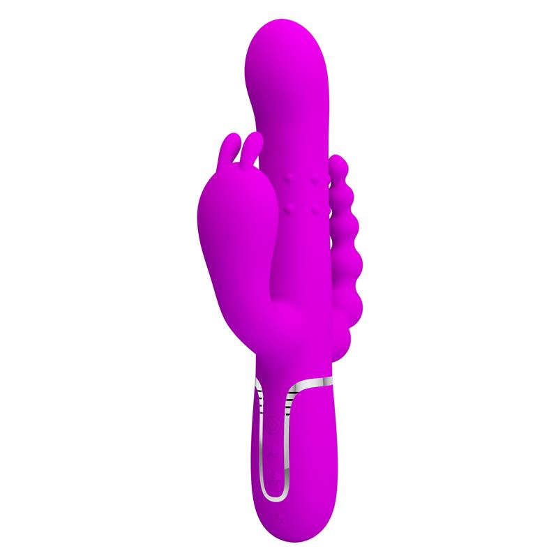 Cammy 4 in 1 Vibe with Rotating Balls and Anal Chain