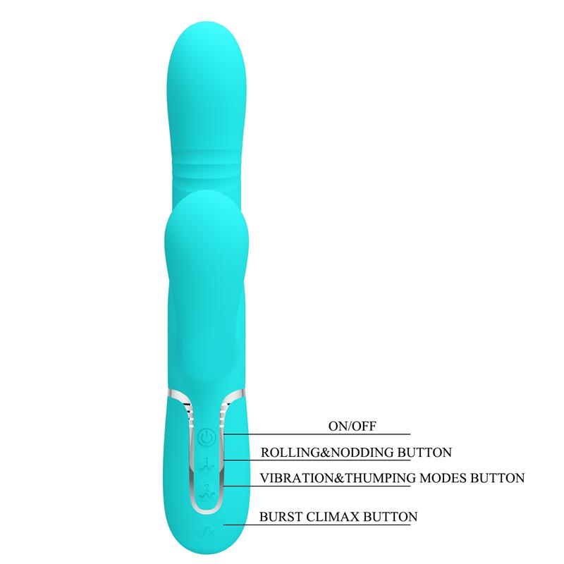 Mariana Vibrator 4 in 1 Silicone Turquoise