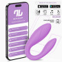 Couple Toy with App Flexible Silicone Lavender