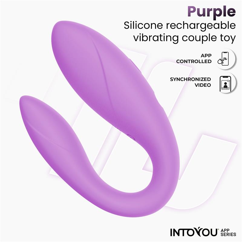 Couple Toy with App Flexible Silicone Lavender
