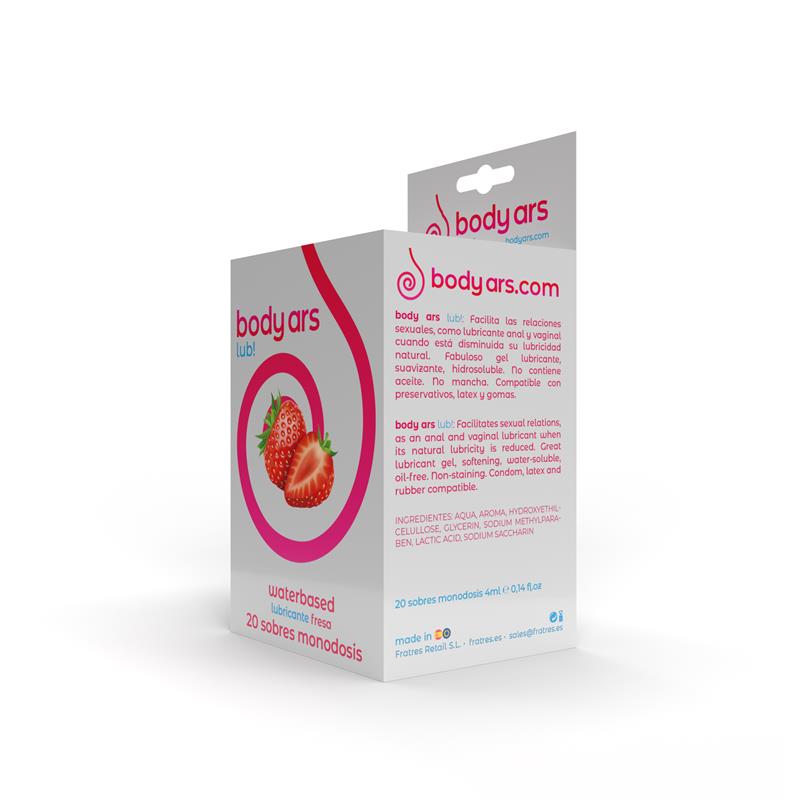 Single-dose Water-Based Lubricant Gel Acid Strawberry 20 x 4 ml