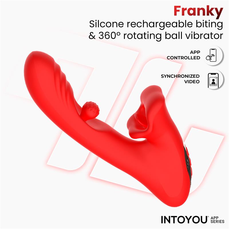 Franky Biting and Rotating Ball Vibrator with App