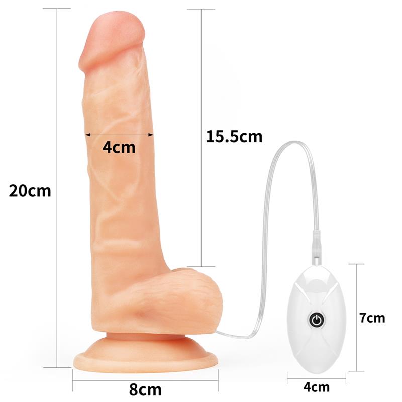 Strap-on with Dildo with Vibrationd and Remote Control 7.5