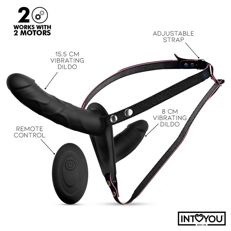 Jordan Strap-on with Double Vibrating Dildo and Remote