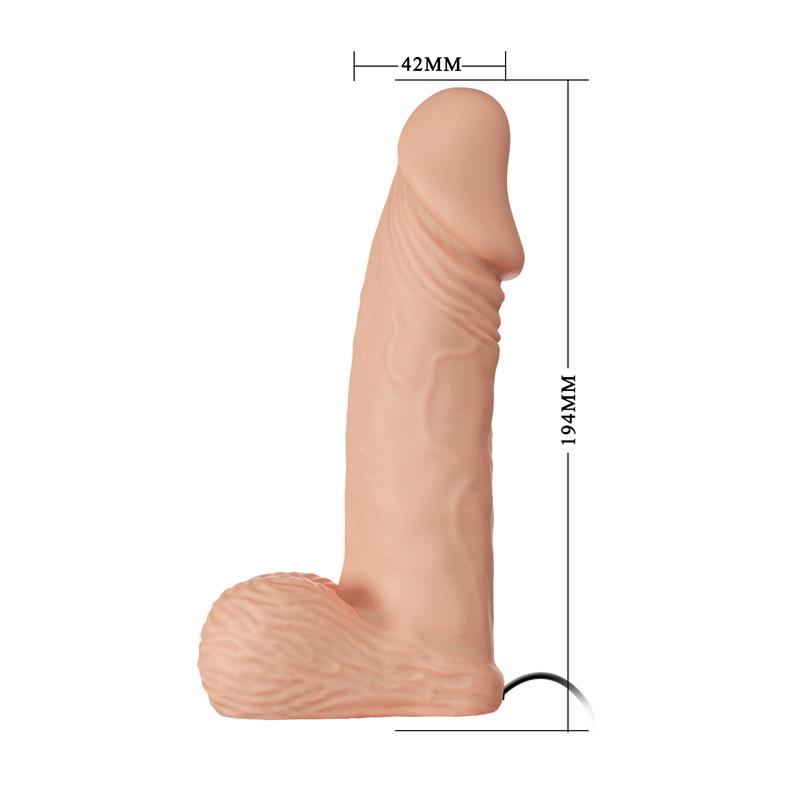 Ultra Strap On Vibrating Realistic Dildo 7.6