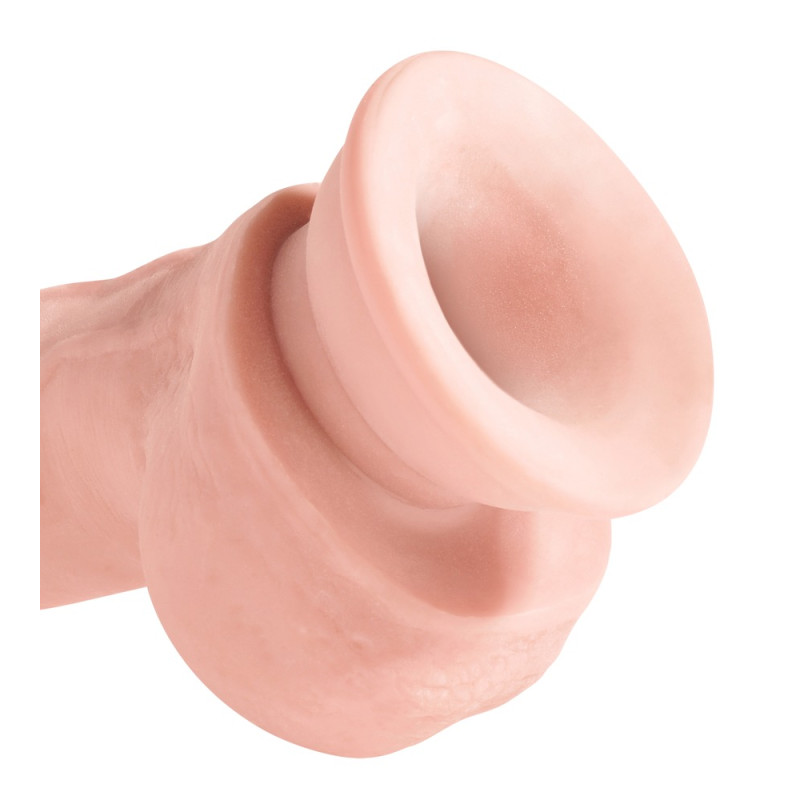 8" Triple Density Cock with Balls+sogskál