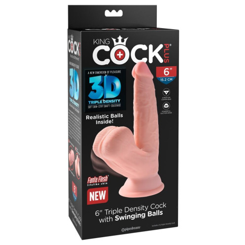 20cm Triple Density Cock with Swinging Balls