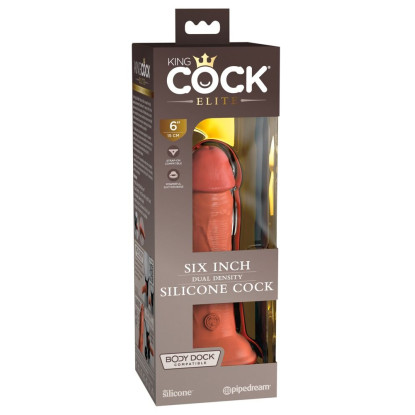 6" Dual Density Silicone Cock