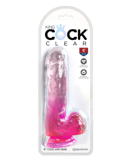 Clear 6“ Cock with Balls
