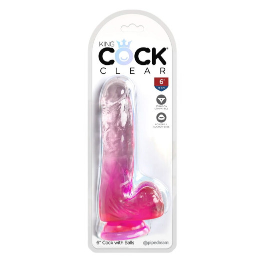 Clear 6“ Cock with Balls
